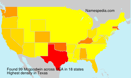 Surname Mcgoodwin in USA