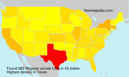 Surname Mcgown in USA Surname Mcgown in USA