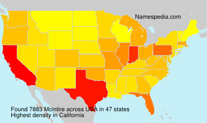 Surname Mcintire in USA