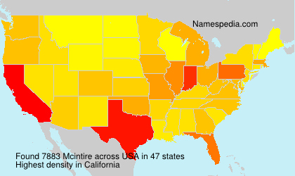 Surname Mcintire in USA Surname Mcintire in USA
