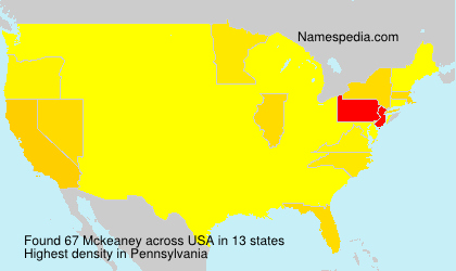Surname Mckeaney in USA Surname Mckeaney in USA