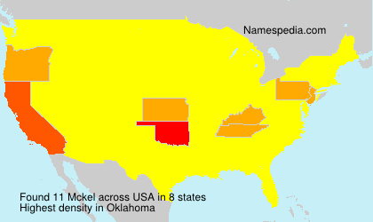 Surname Mckel in USA