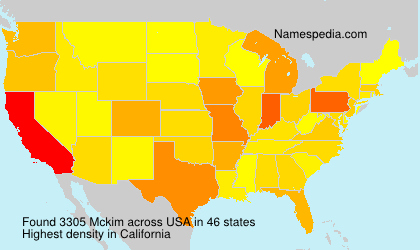 Surname Mckim in USA Surname Mckim in USA