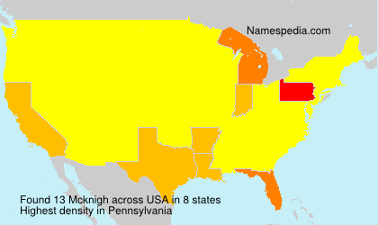 Surname Mcknigh in USA Surname Mcknigh in USA