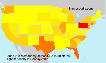 Surname Mcmanamy in USA