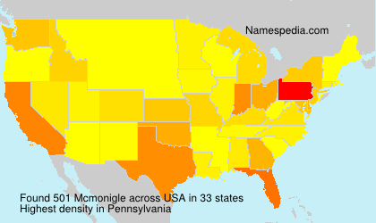 Surname Mcmonigle in USA Surname Mcmonigle in USA
