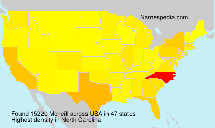 Surname Mcneill in USA