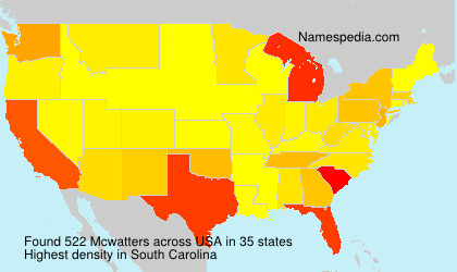 Surname Mcwatters in USA Surname Mcwatters in USA