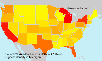 Surname Mead in USA Surname Mead in USA