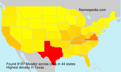 Surname Meador in USA Surname Meador in USA