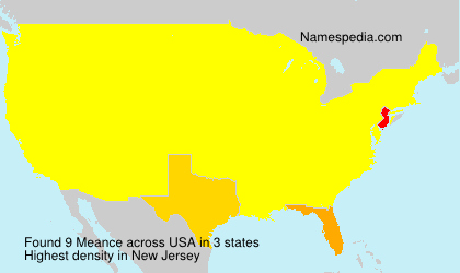 Surname Meance in USA Surname Meance in USA