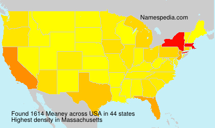 Surname Meaney in USA Surname Meaney in USA