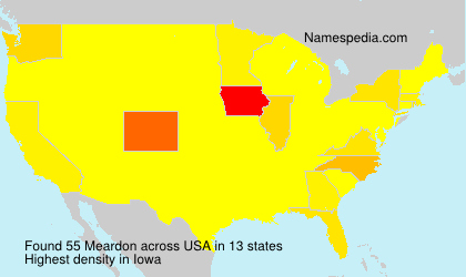 Surname Meardon in USA Surname Meardon in USA