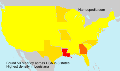 Surname Mearidy in USA Surname Mearidy in USA