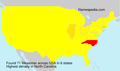 Surname Measimer in USA Surname Measimer in USA