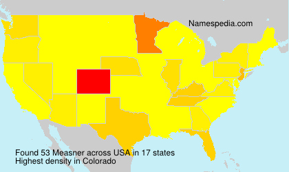 Surname Measner in USA Surname Measner in USA