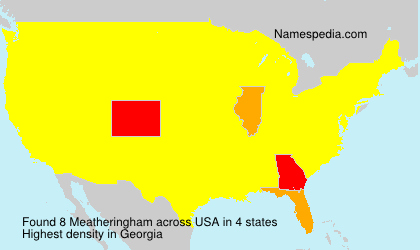 Surname Meatheringham in USA Surname Meatheringham in USA