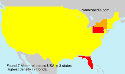 Surname Meathrel in USA