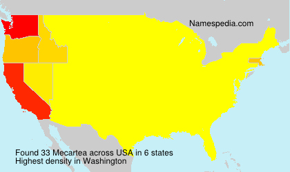 Surname Mecartea in USA Surname Mecartea in USA