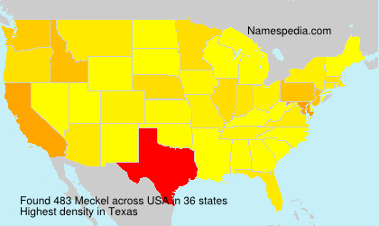 Surname Meckel in USA Surname Meckel in USA