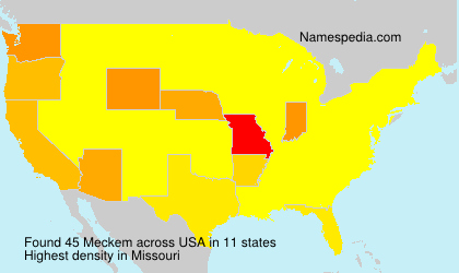 Surname Meckem in USA Surname Meckem in USA