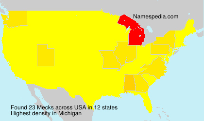 Surname Mecks in USA Surname Mecks in USA