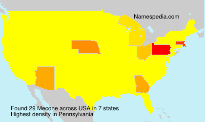 Surname Mecone in USA Surname Mecone in USA