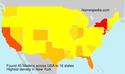 Surname Medera in USA Surname Medera in USA