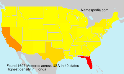 Surname Mederos in USA Surname Mederos in USA