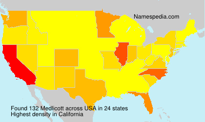 Surname Medlicott in USA