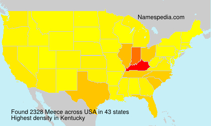 Surname Meece in USA Surname Meece in USA