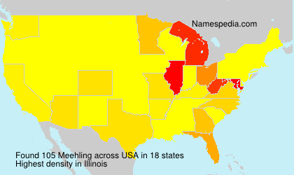 Surname Meehling in USA Surname Meehling in USA