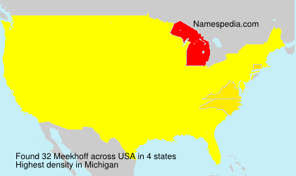 Surname Meekhoff in USA Surname Meekhoff in USA