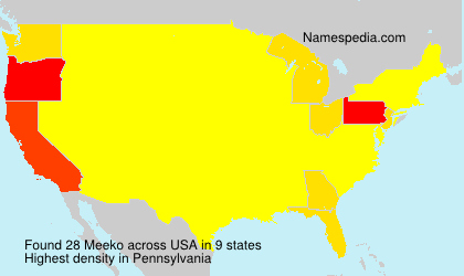 Surname Meeko in USA Surname Meeko in USA