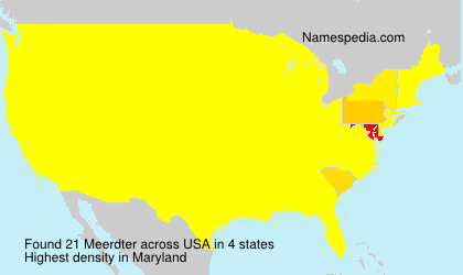 Surname Meerdter in USA Surname Meerdter in USA