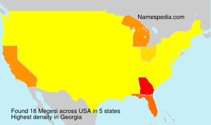 Surname Megesi in USA Surname Megesi in USA