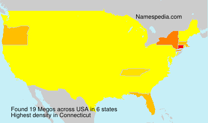 Surname Megos in USA Surname Megos in USA