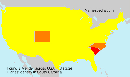 Surname Mehder in USA Surname Mehder in USA