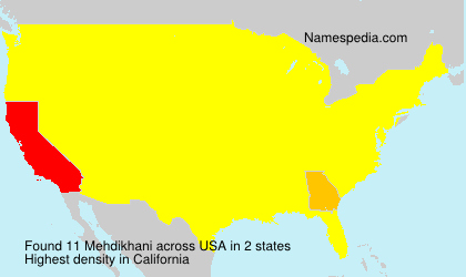 Surname Mehdikhani in USA