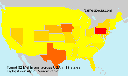 Surname Mehlmann in USA Surname Mehlmann in USA
