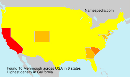 Surname Mehrnoush in USA Surname Mehrnoush in USA