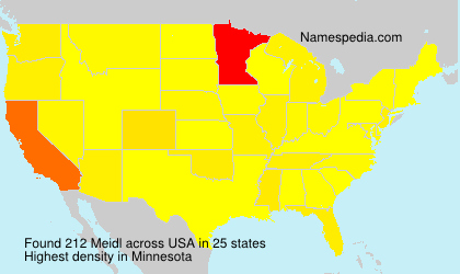 Surname Meidl in USA Surname Meidl in USA