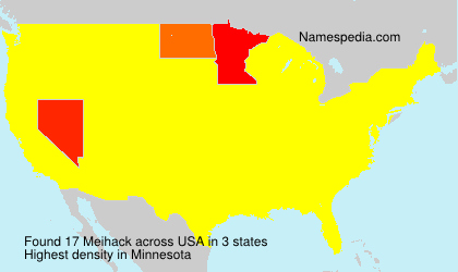 Surname Meihack in USA Surname Meihack in USA