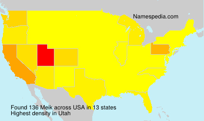 Surname Meik in USA Surname Meik in USA
