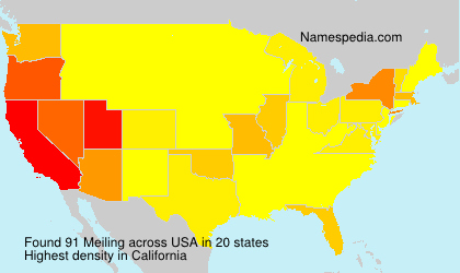 Surname Meiling in USA Surname Meiling in USA