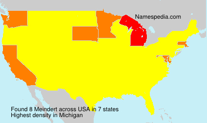 Surname Meindert in USA Surname Meindert in USA