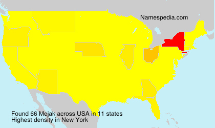 Surname Mejak in USA
