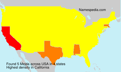 Surname Mejda in USA Surname Mejda in USA