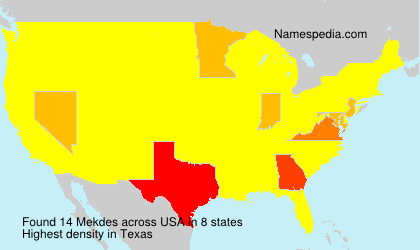 Surname Mekdes in USA Surname Mekdes in USA