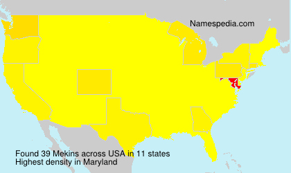 Surname Mekins in USA Surname Mekins in USA